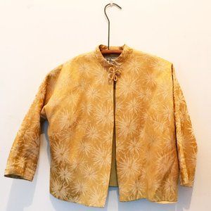 VTG 50s-60s Silky Overcoat Throw Crop Jacket S